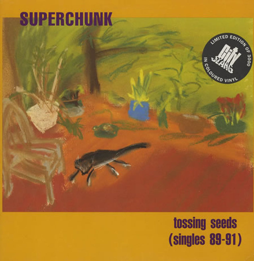 Superchunk Tossing Seeds: Singles 89-91 - Red Vinyl UK vinyl LP album (LP record) SLANG018