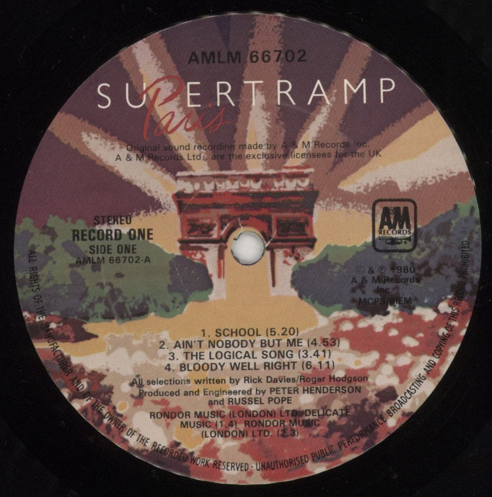 Supertramp Paris - EX UK 2-LP vinyl record set (Double LP Album) SPT2LPA776115