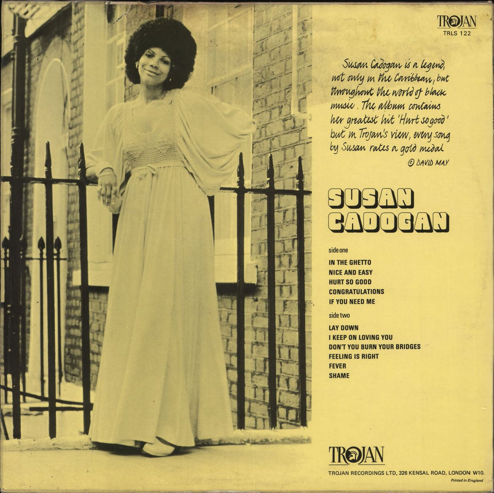 Susan Cadogan Susan Cadogan UK vinyl LP album (LP record)