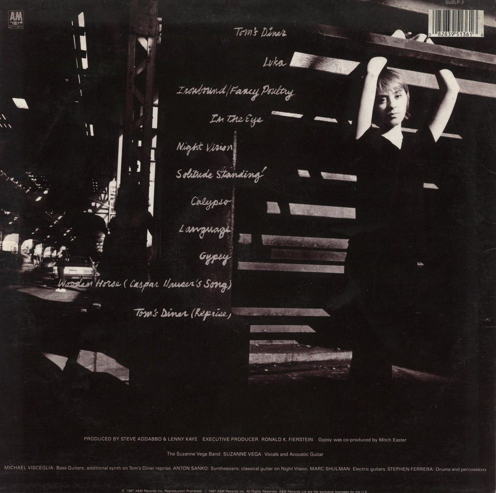 Suzanne Vega Solitude Standing - Hype sticker UK vinyl LP album (LP record) 082839513616