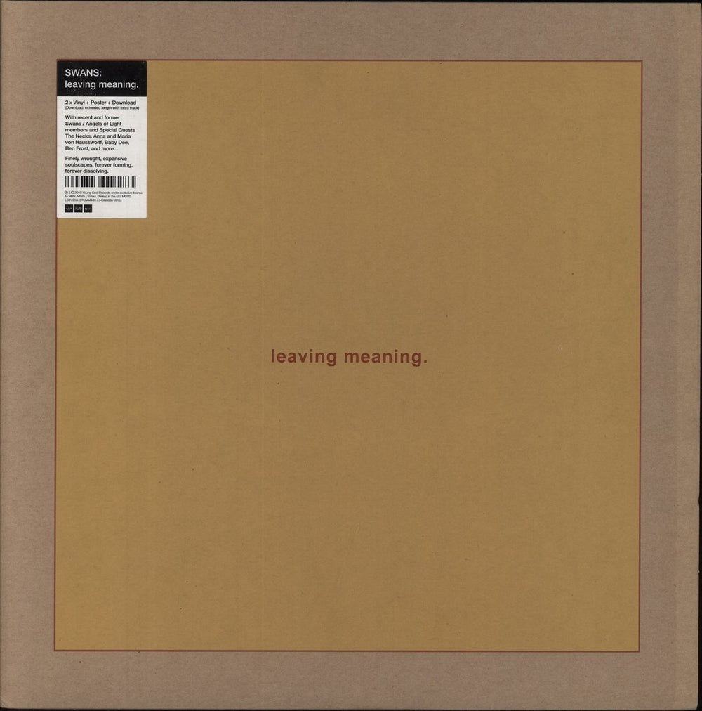Swans Leaving Meaning US 2-LP vinyl record set (Double LP Album) YG63