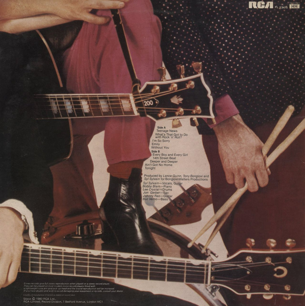 Sylvain Sylvain Sylvain Sylvain UK vinyl LP album (LP record)