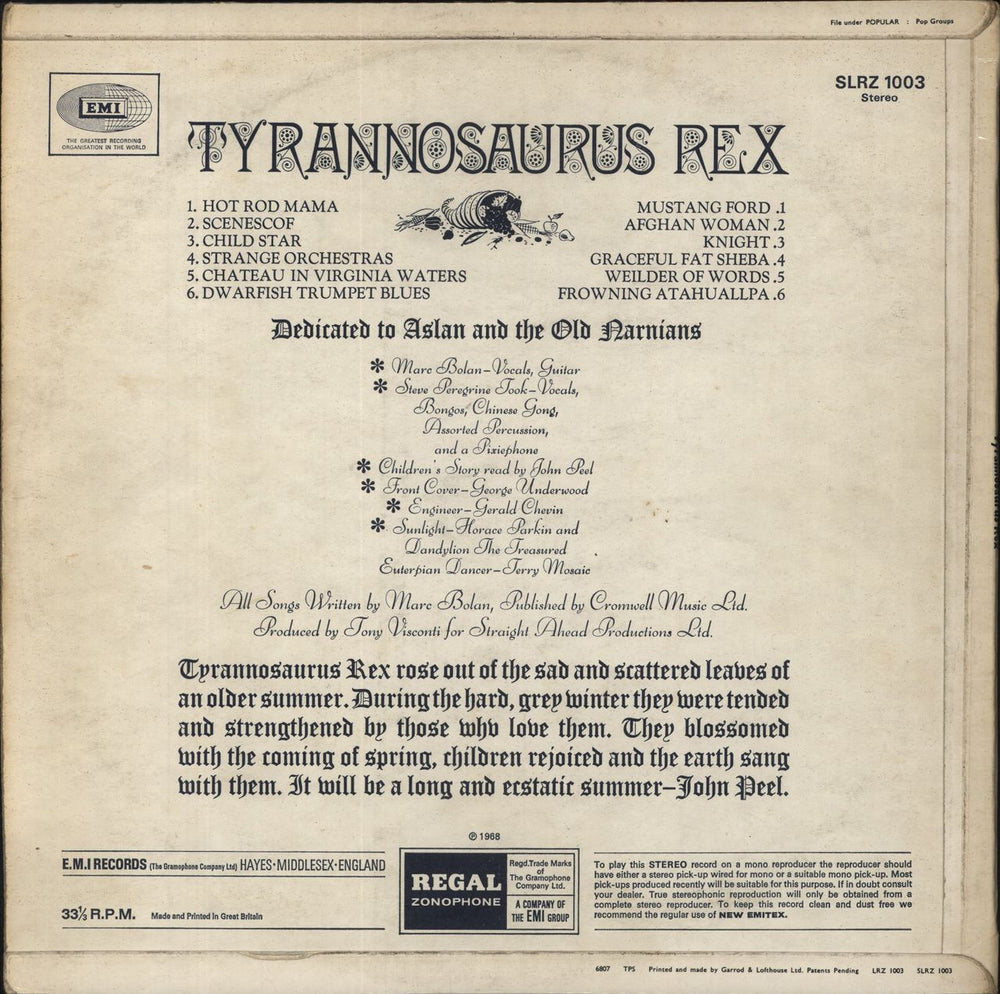 T-Rex / Tyrannosaurus Rex My People Were Fair... - 1st - VG UK vinyl LP album (LP record)