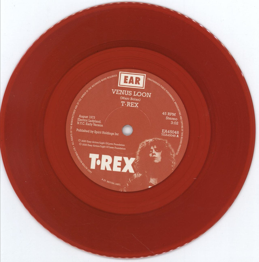 T-Rex / Tyrannosaurus Rex Venus Loon - Red Vinyl UK 7" vinyl single (7 inch record / 45) REX07VE744924