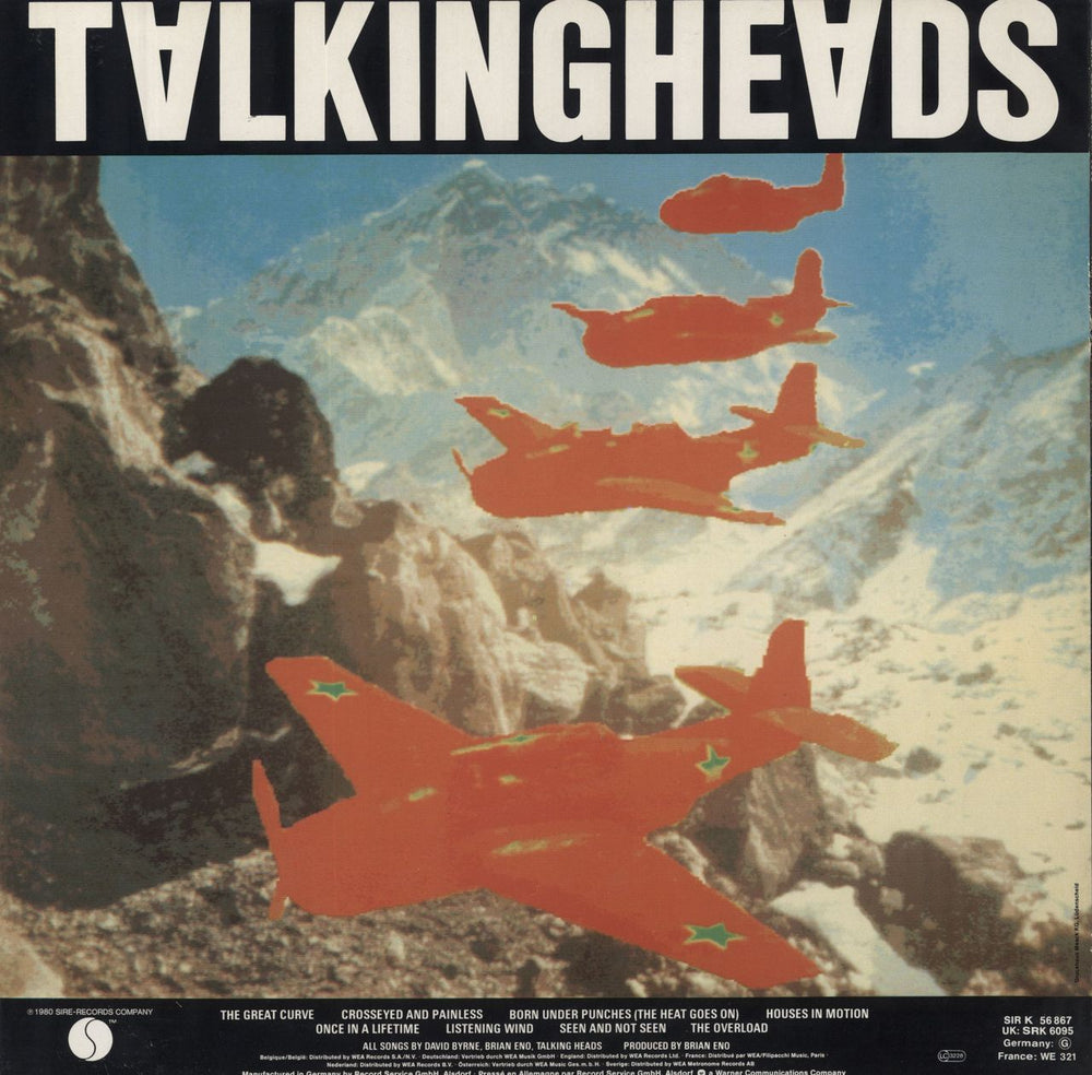 Talking Heads Remain In Light + Lyric Insert German vinyl LP album (LP record)