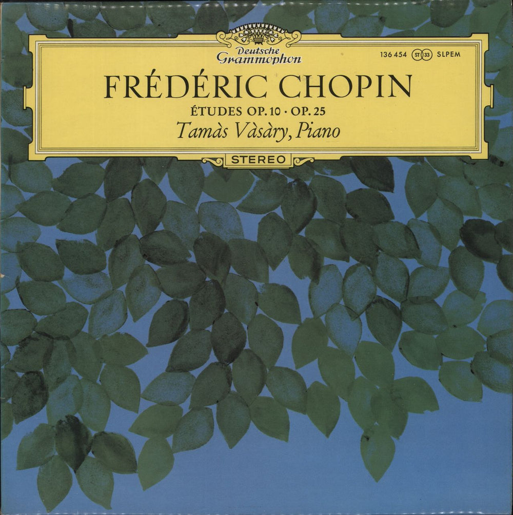 Tamás Vásáry Frédéric Chopin: Études Op.10 / Op.25 UK vinyl LP album (LP record) 136454