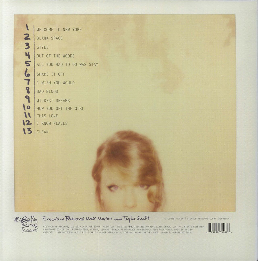 Taylor Swift 1989 - Nineteen Eighty Nine - Clear + Pink UK 2-LP vinyl record set (Double LP Album) 843930034680