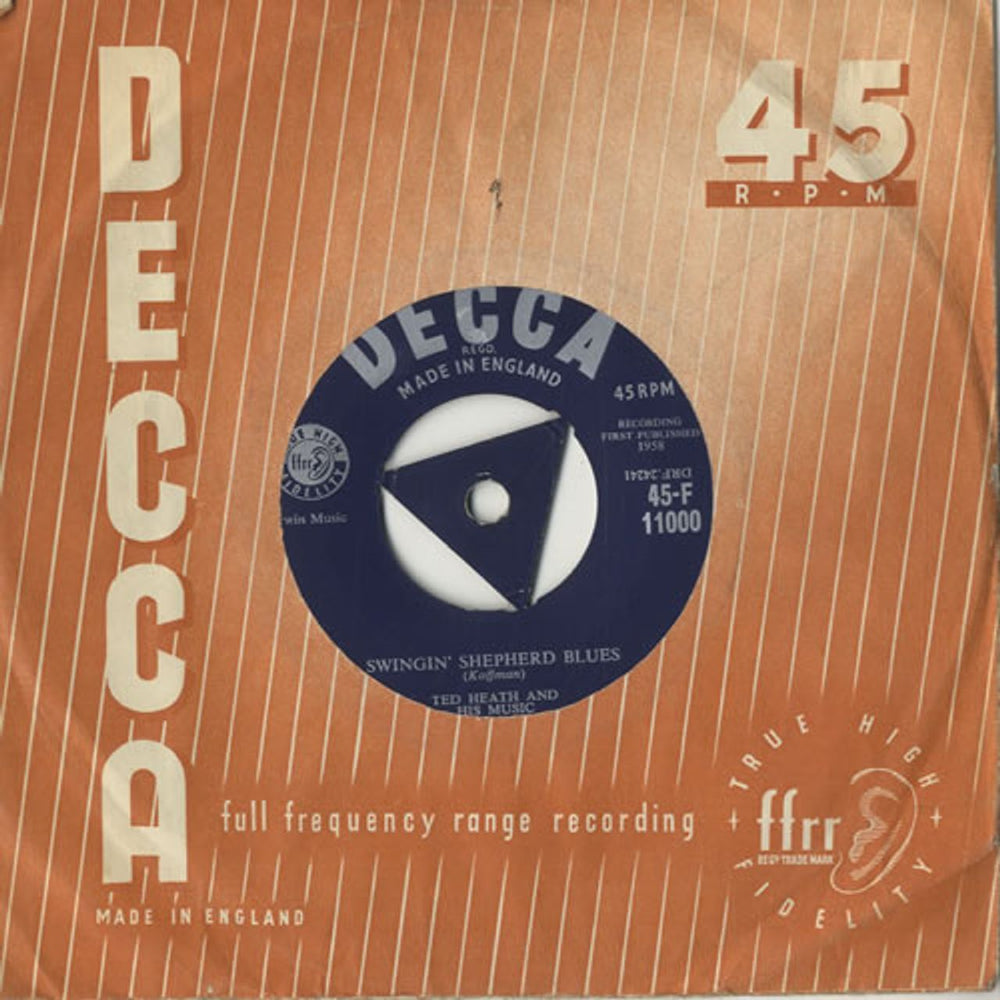 Ted Heath Swingin' Shepherd Blues UK 7" vinyl single (7 inch record / 45) 45-F11000