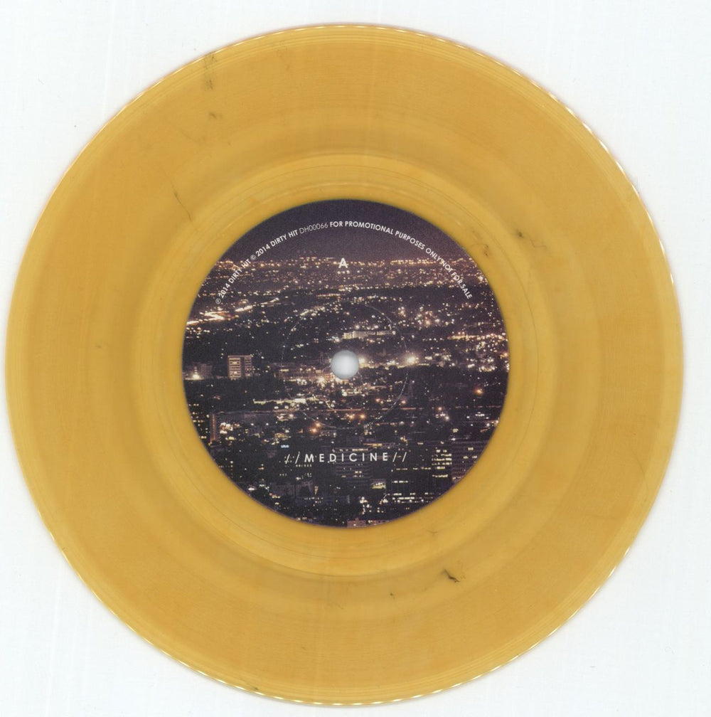 The 1975 Medicine - Amber Vinyl UK 7" vinyl single (7 inch record / 45) W7H07ME865436