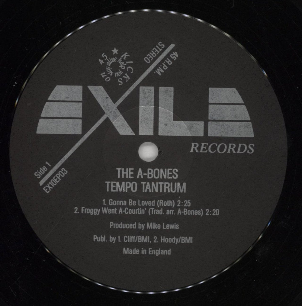 The A-Bones Tempo Tantrum UK 10" vinyl single (10 inch record) UVJ10TE854914