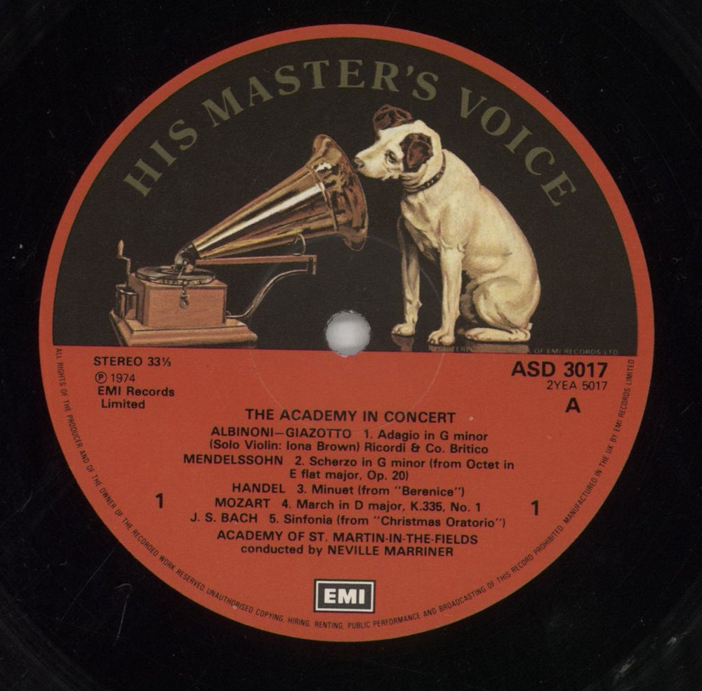The Academy Of St. Martin-In-The-Fields The Academy In Concert UK vinyl LP album (LP record) U0ELPTH861749