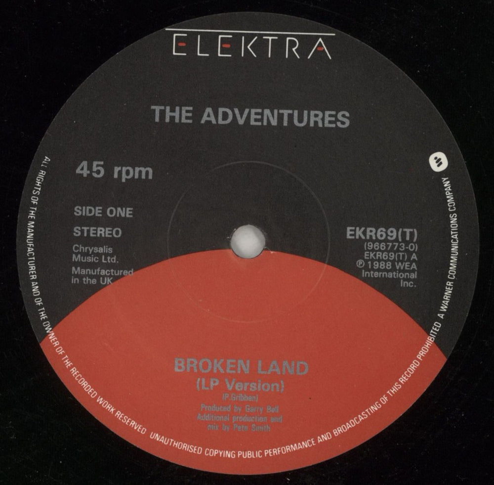 The Adventures Broken Land UK 12" vinyl single (12 inch record / Maxi-single) AVN12BR192876