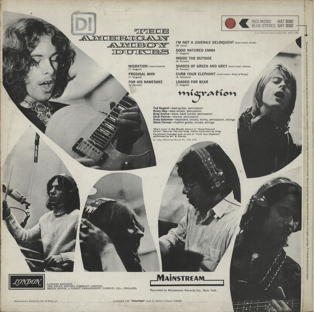 The Amboy Dukes (US) Migration UK vinyl LP album (LP record) ADULPMI654550