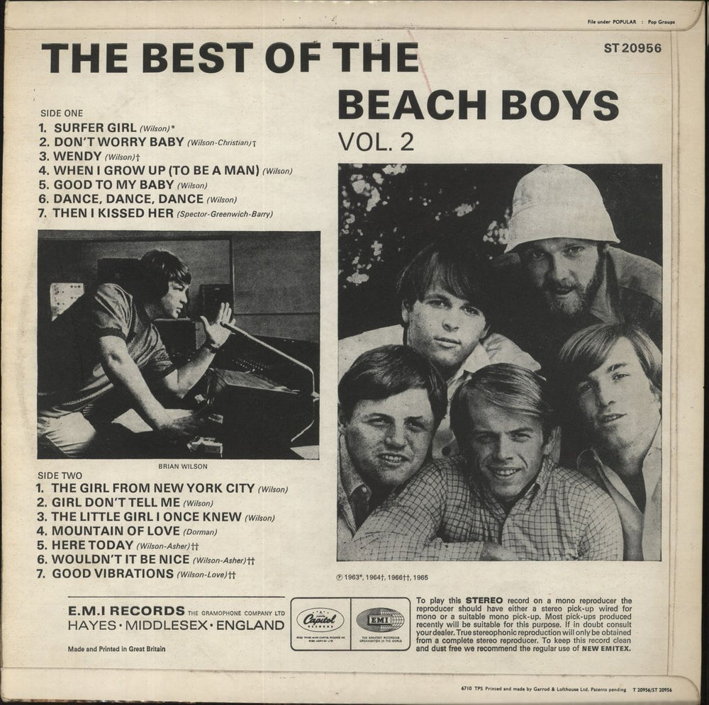 The Beach Boys The Best Of The Beach Boys Vol. 2 - 2nd UK vinyl LP album (LP record)