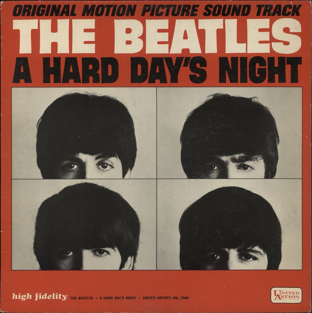 The Beatles A Hard Day's Night - 1st - VG US vinyl LP album (LP record) UAL3366