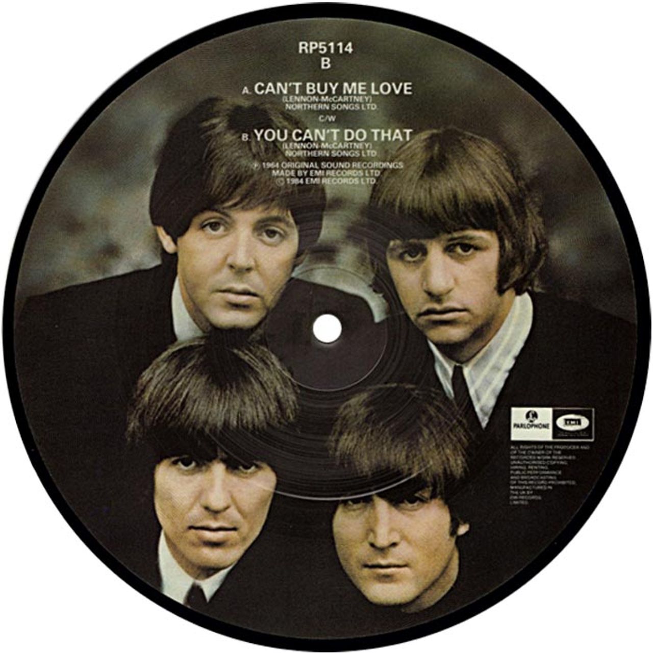 The Beatles Can't Buy Me Love UK 7 picture disc — RareVinyl.com