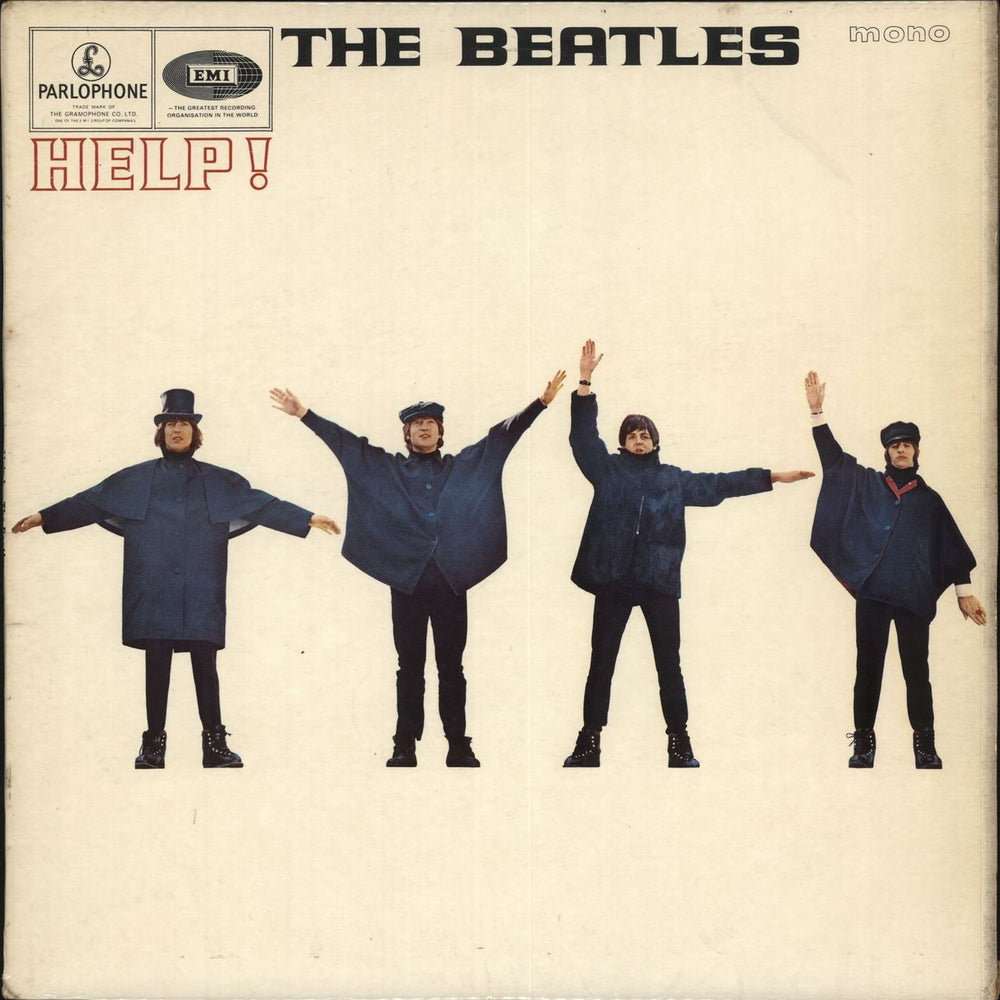 The Beatles Help! - 1st (D) - VG UK vinyl LP album (LP record) PMC1255