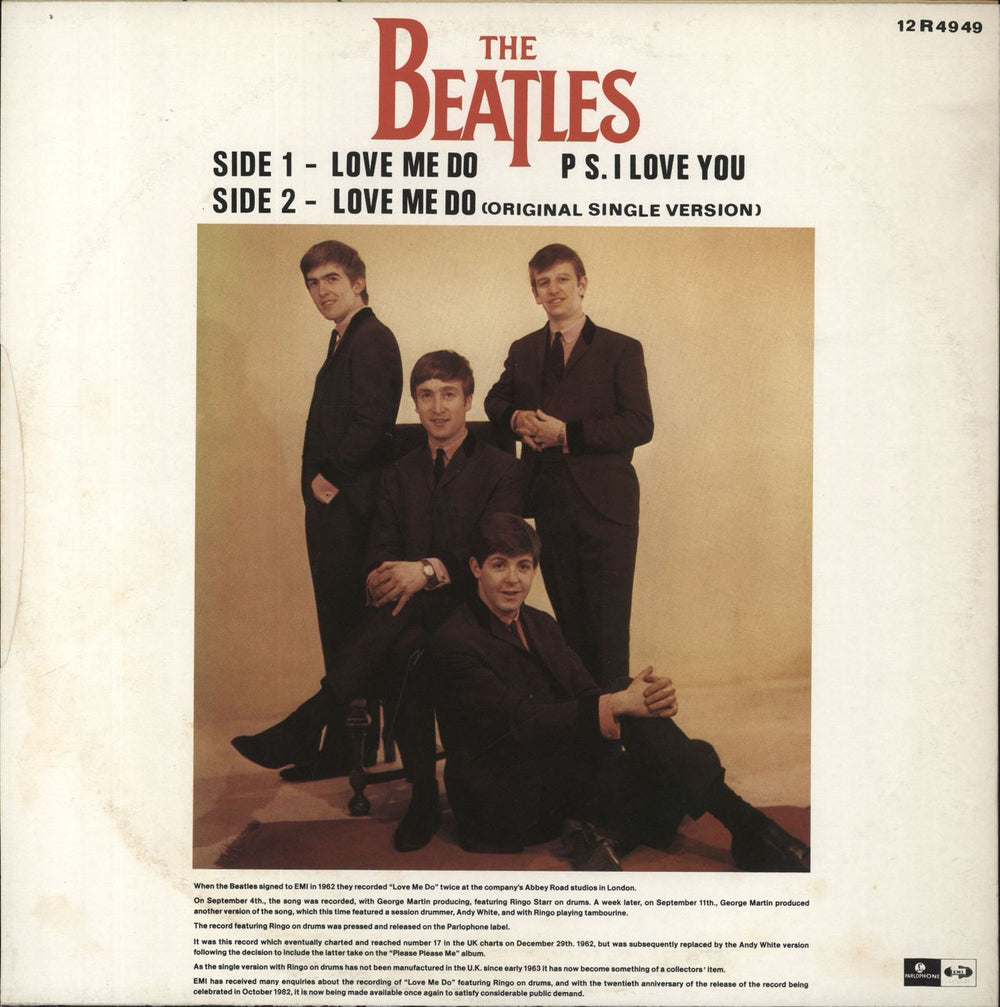 The Beatles Love Me Do - EX UK 12" vinyl single (12 inch record / Maxi-single)