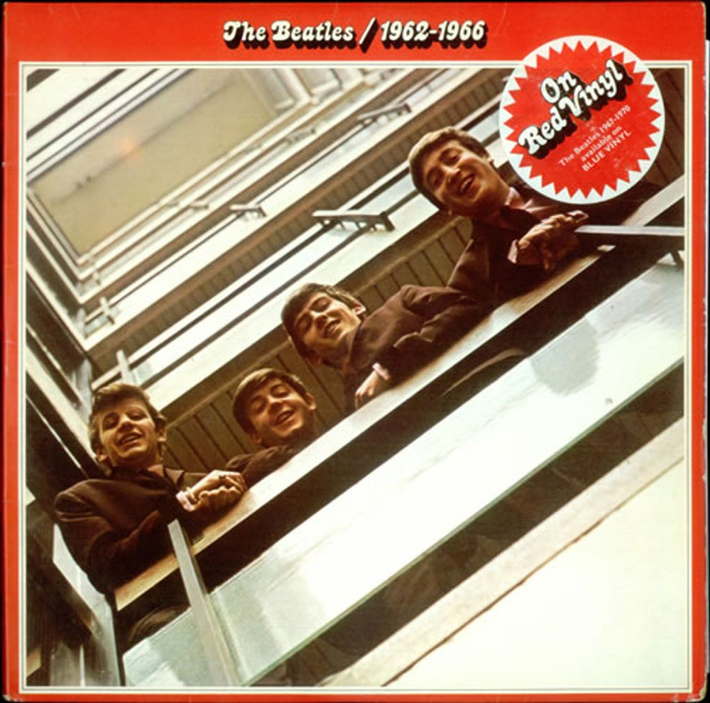 The Beatles The Beatles / 1962-1966 - Red - Stickered - EX UK 2-LP vinyl record set (Double LP Album) PCSPR717