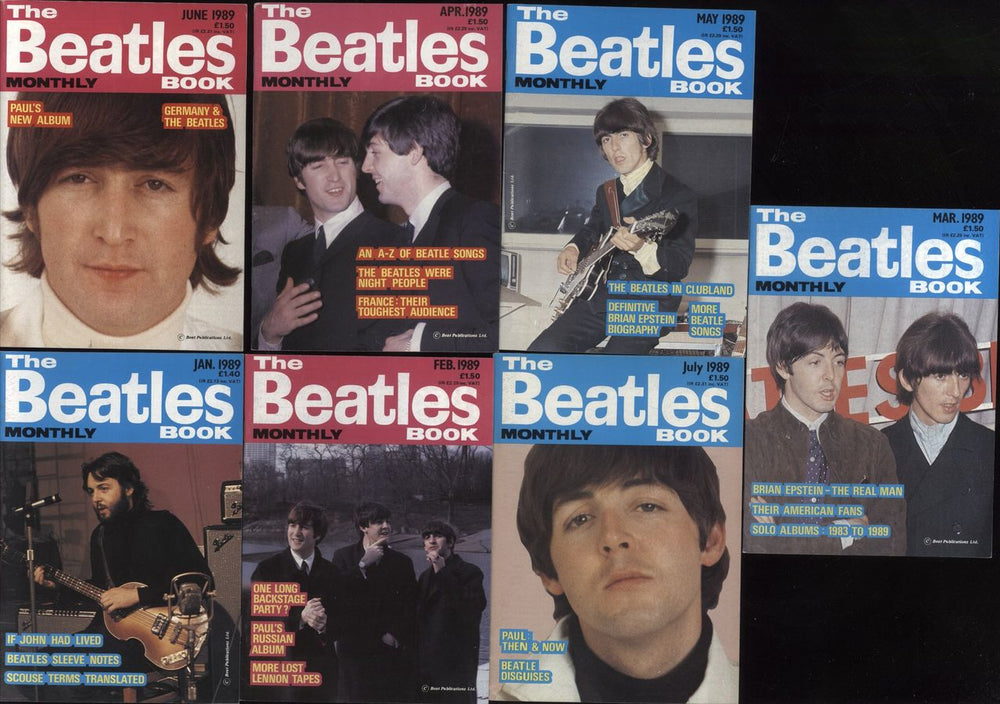 The Beatles The Beatles Book - 1989 - 7 Issues UK magazine TBB 1989