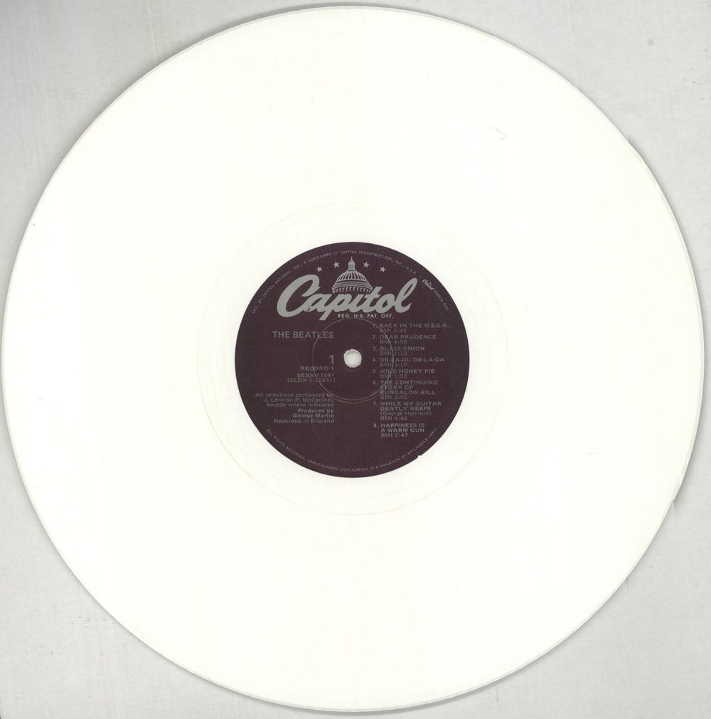 The Beatles The Beatles [White Album] - White Vinyl - EX US 2-LP vinyl record set (Double LP Album) BTL2LTH849346