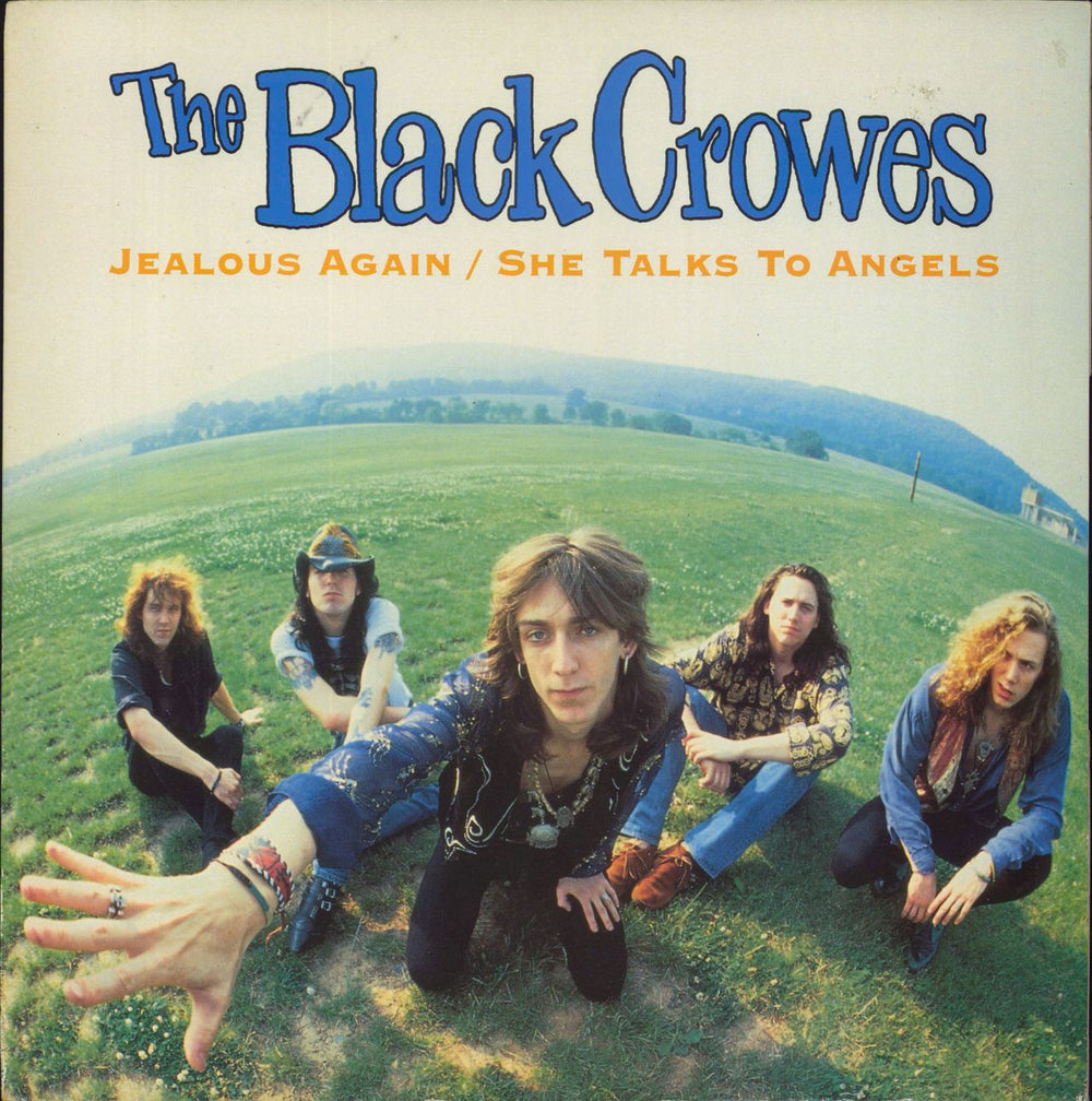 The Black Crowes Jealous Again/She Talks To Angels UK 12" vinyl single (12 inch record / Maxi-single) DEFAP812