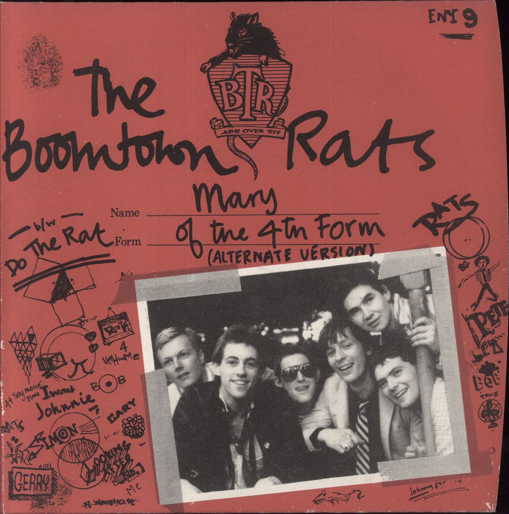 The Boomtown Rats Mary Of The 4th Form - Red Sleeve UK 7" vinyl single (7 inch record / 45) ENY9