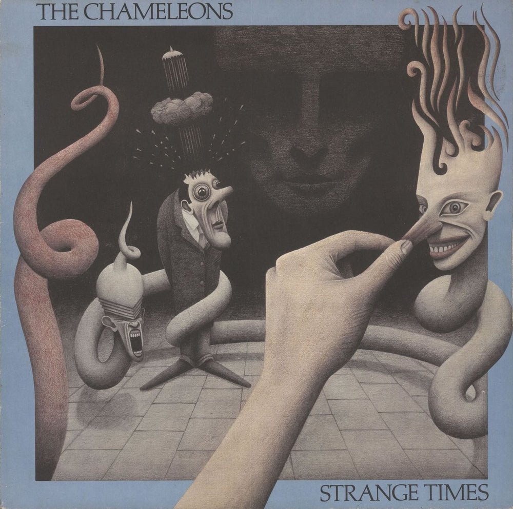 The Chameleons Strange Times - Blue frame German vinyl LP album (LP record) 924119-1