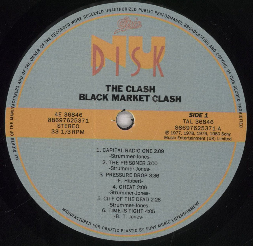 The Clash Black Market Clash: Remastered US 10" vinyl single (10 inch record) CSH10BL839268