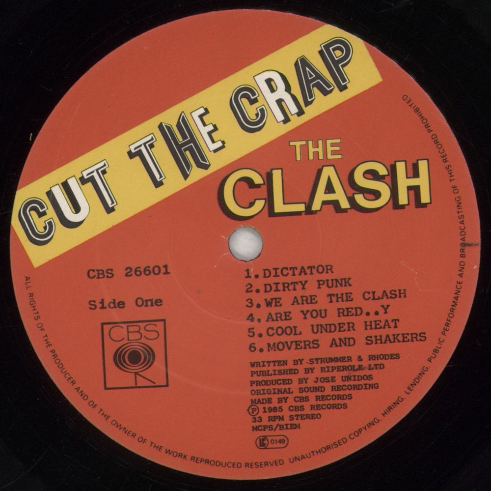 The Clash Cut The Crap - EX UK vinyl LP album (LP record) CSHLPCU780938