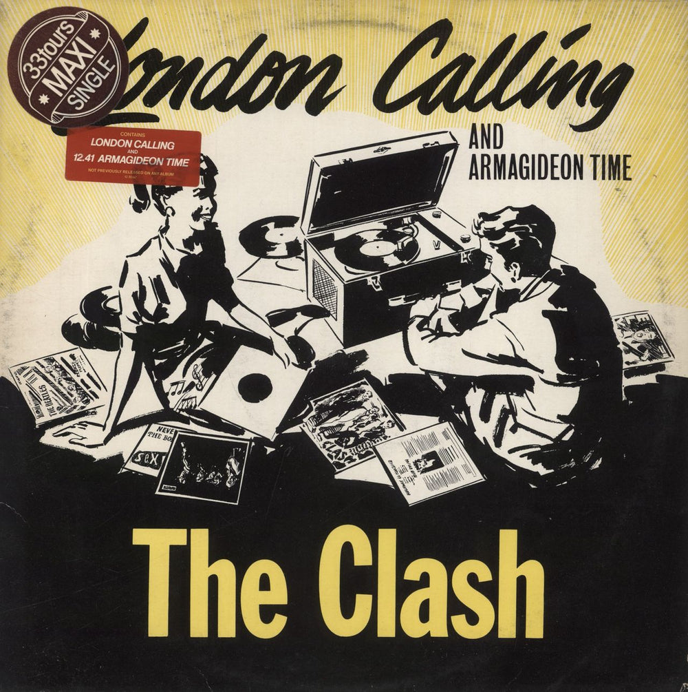 The Clash London Calling - Double Stickered - VG French 12" vinyl single (12 inch record / Maxi-single) 12.8087