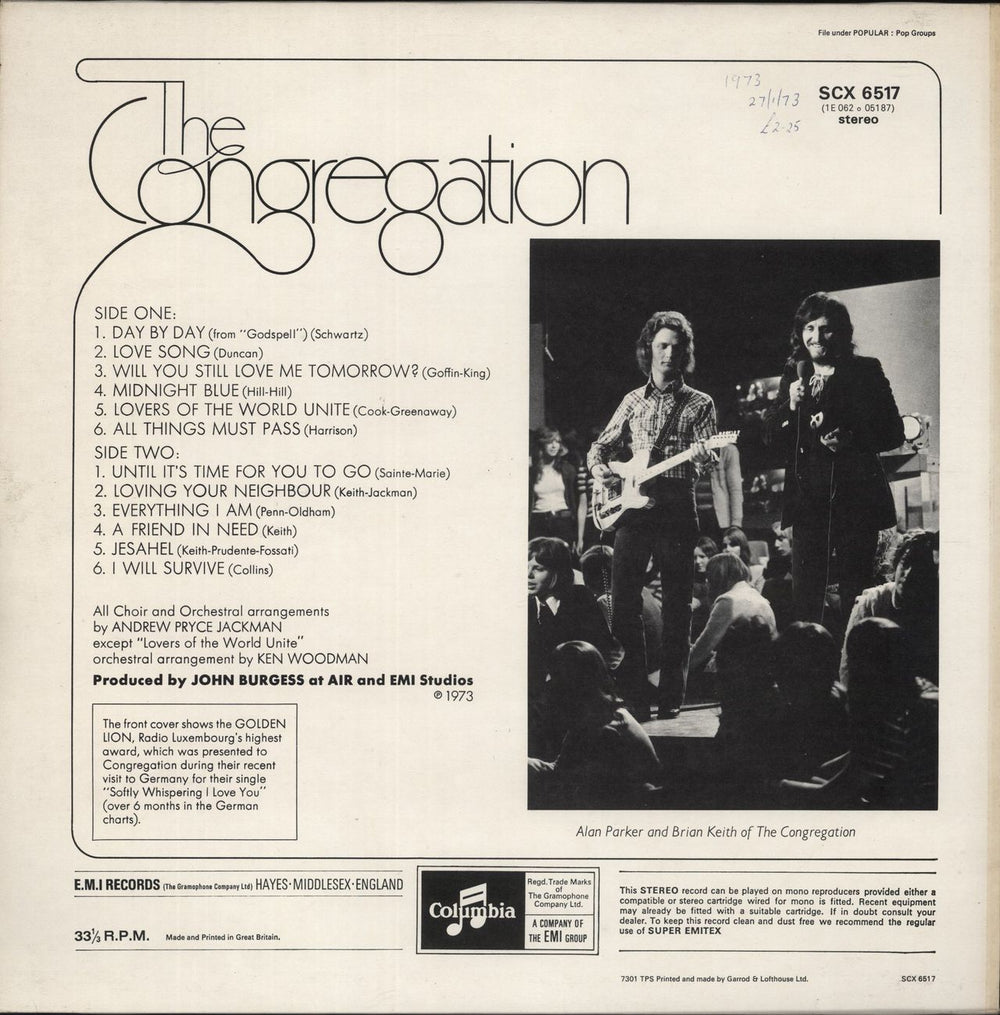 The Congregation The Congregation UK vinyl LP album (LP record)