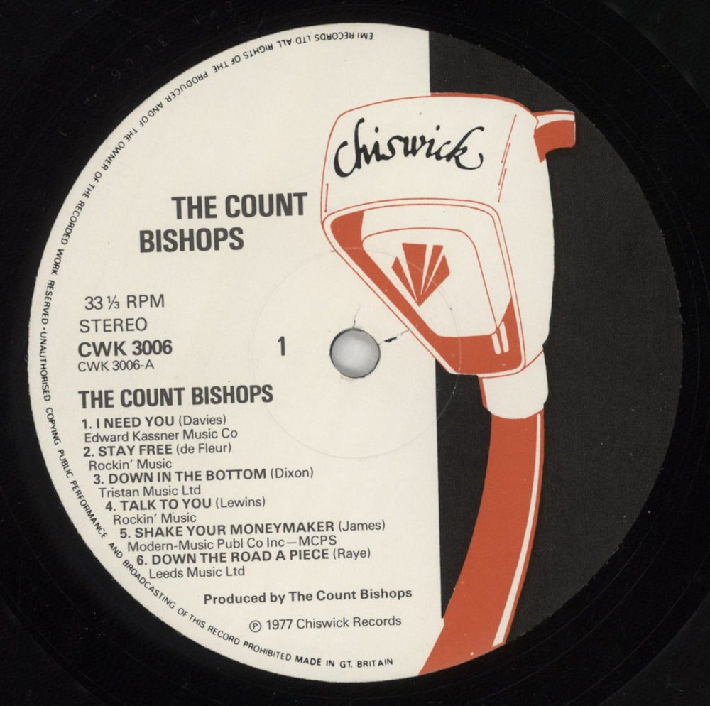 The Count Bishops The Count Bishops UK vinyl LP album (LP record) CBILPTH851632