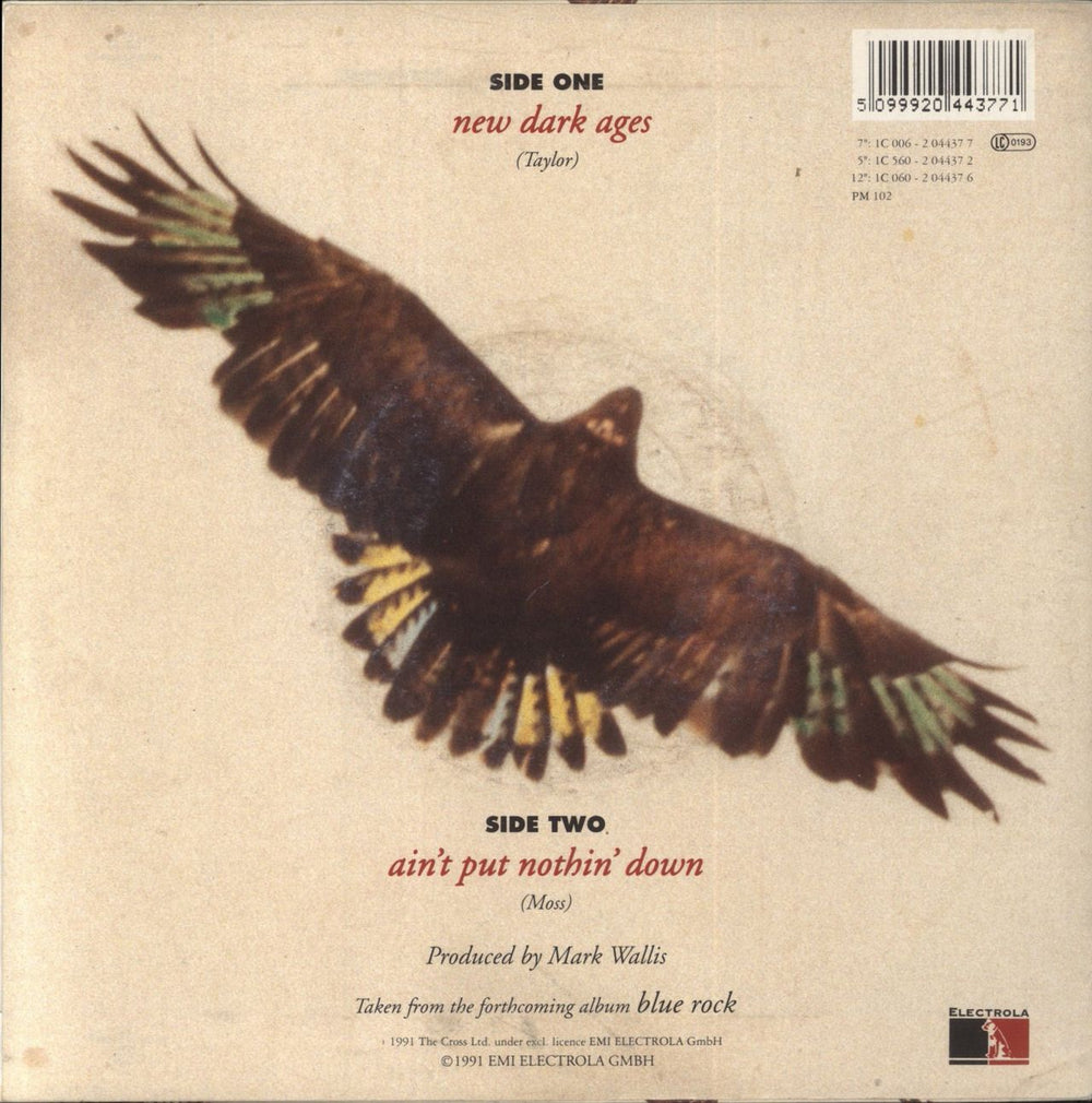 The Cross New Dark Ages German 7" vinyl single (7 inch record / 45) 5099920443771