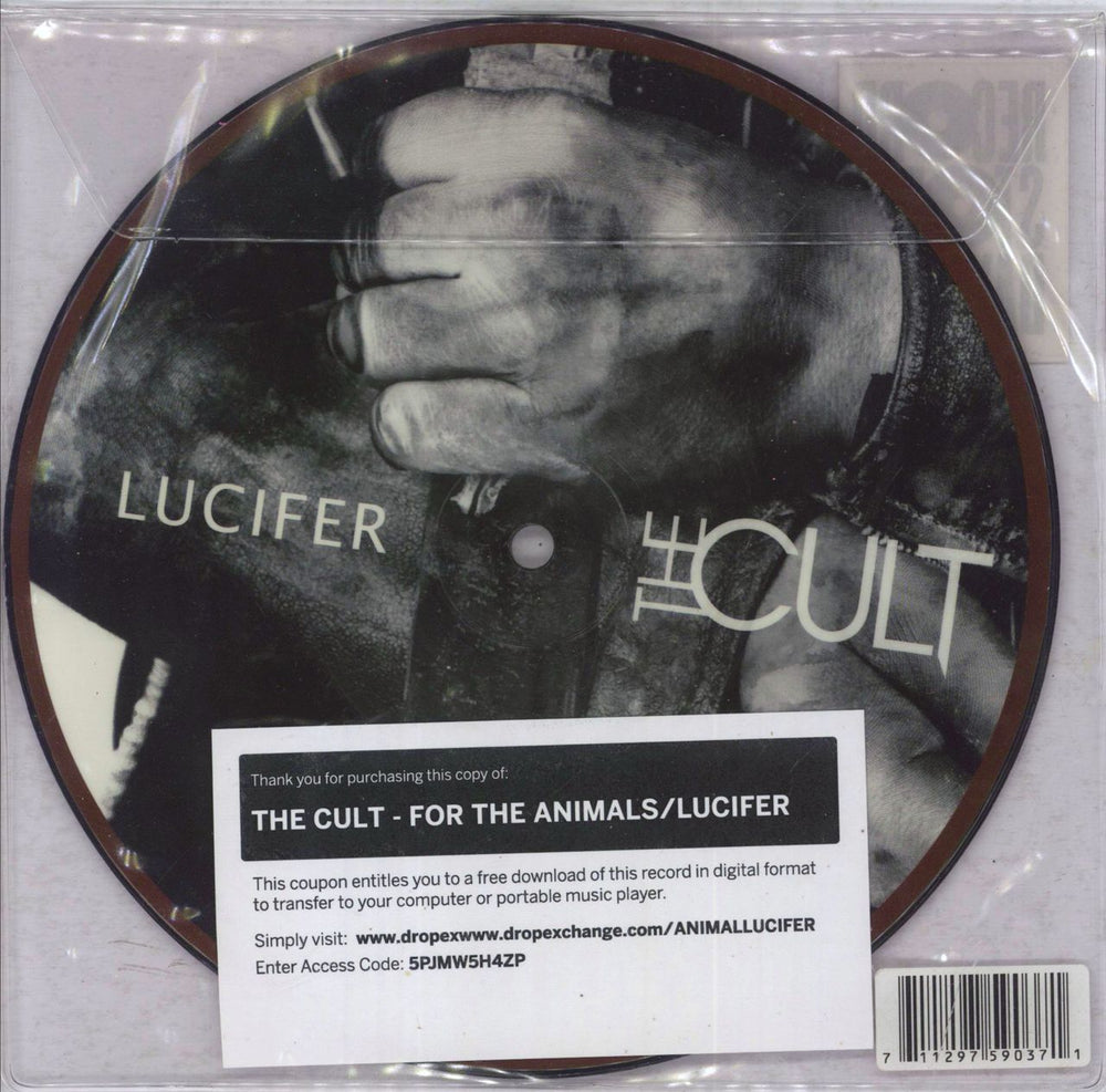 The Cult For The Animals - RSD12 - EX US 7" vinyl picture disc (7 inch picture disc single) 711297590371