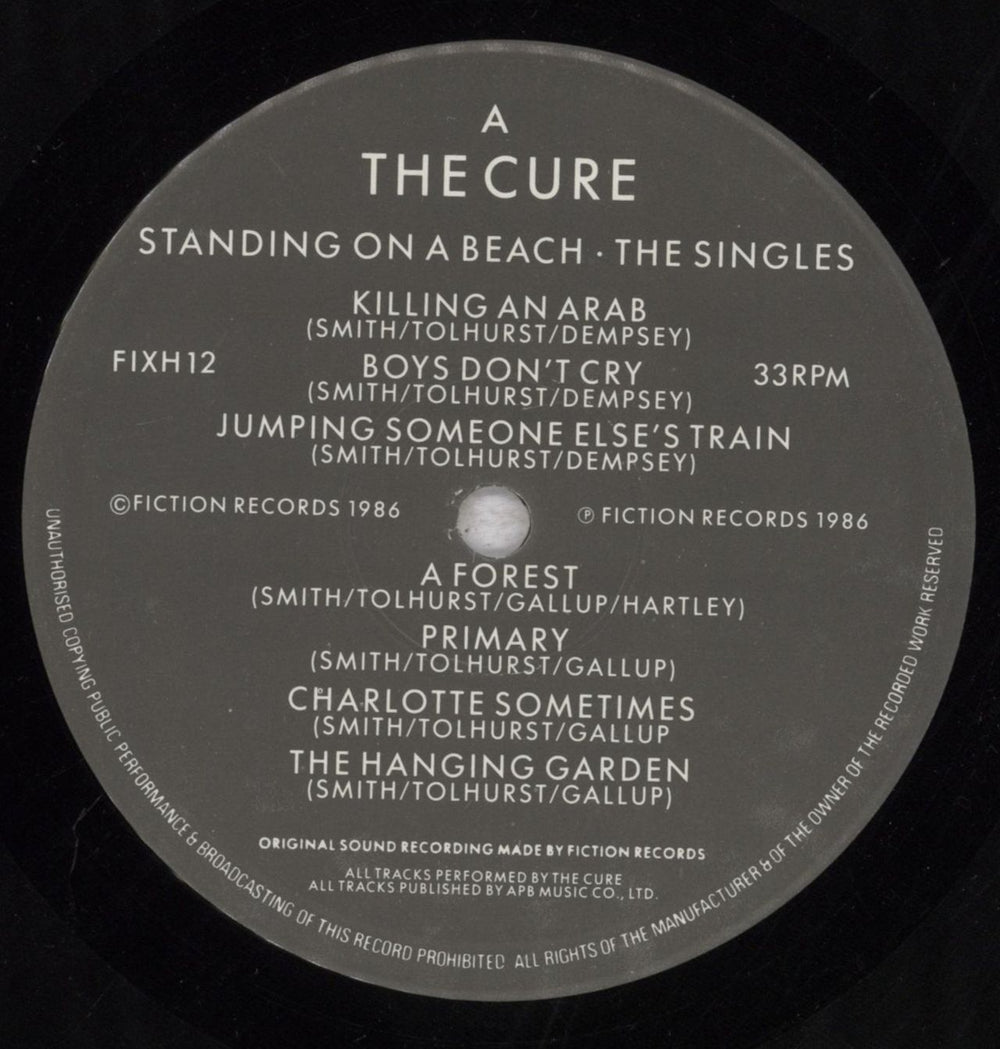 The Cure Standing On A Beach - VG UK vinyl LP album (LP record) CURLPST782506