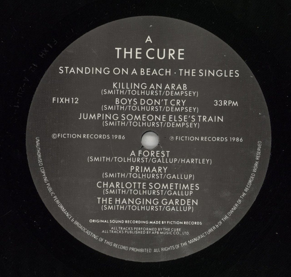 The Cure Standing On A Beach - VG UK vinyl LP album (LP record) CURLPST782506