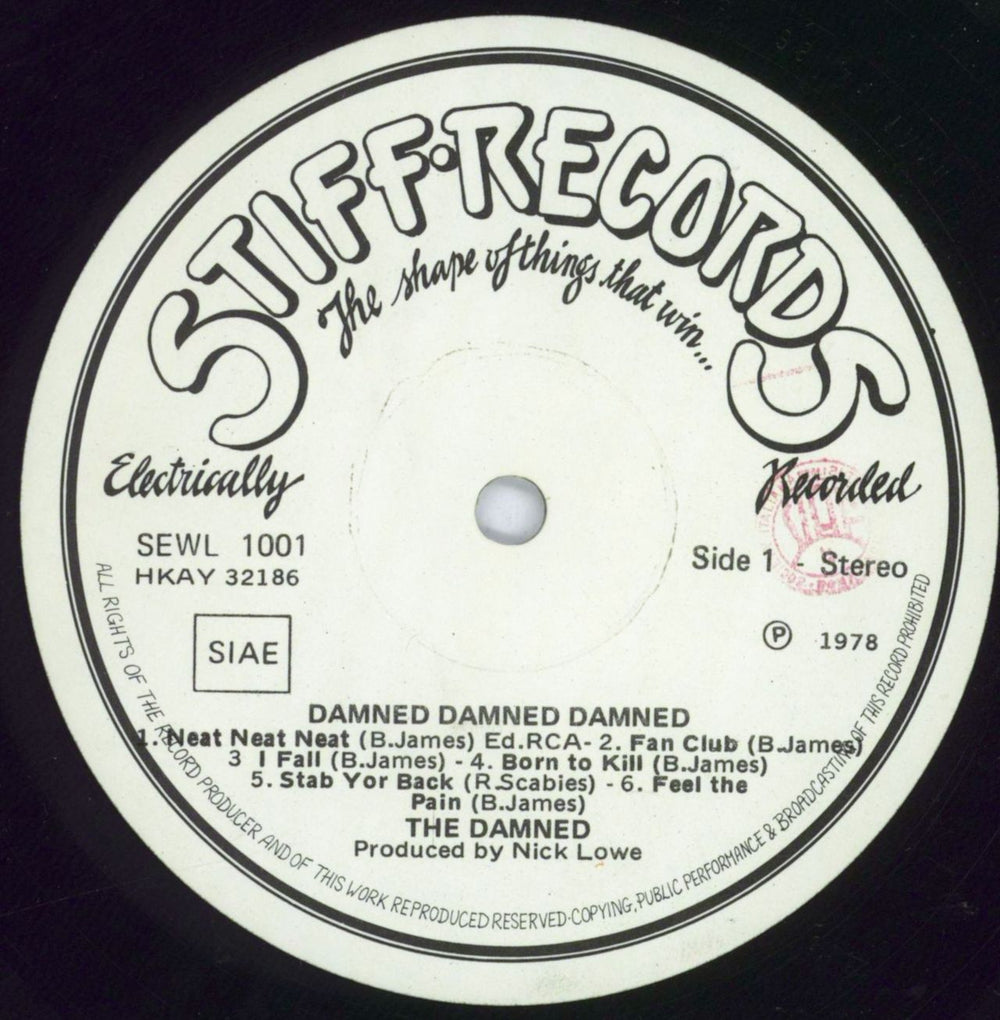 The Damned Damned Damned Damned - VG Italian vinyl LP album (LP record) DAMLPDA510757