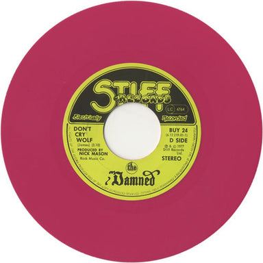 The Damned Don't Cry Wolf - Pink Vinyl UK 7" vinyl single (7 inch record / 45) DAM07DO08818