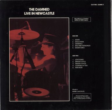 The Damned Live In Newcastle - EX UK vinyl LP album (LP record) DAMLPLI841313