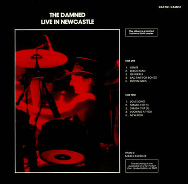 The Damned Live In Newcastle UK vinyl LP album (LP record) DAMLPLI445283