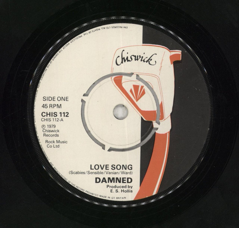 The Damned Love Song - Algy Ward Sleeve UK 7" vinyl single (7 inch record / 45) DAM07LO110393