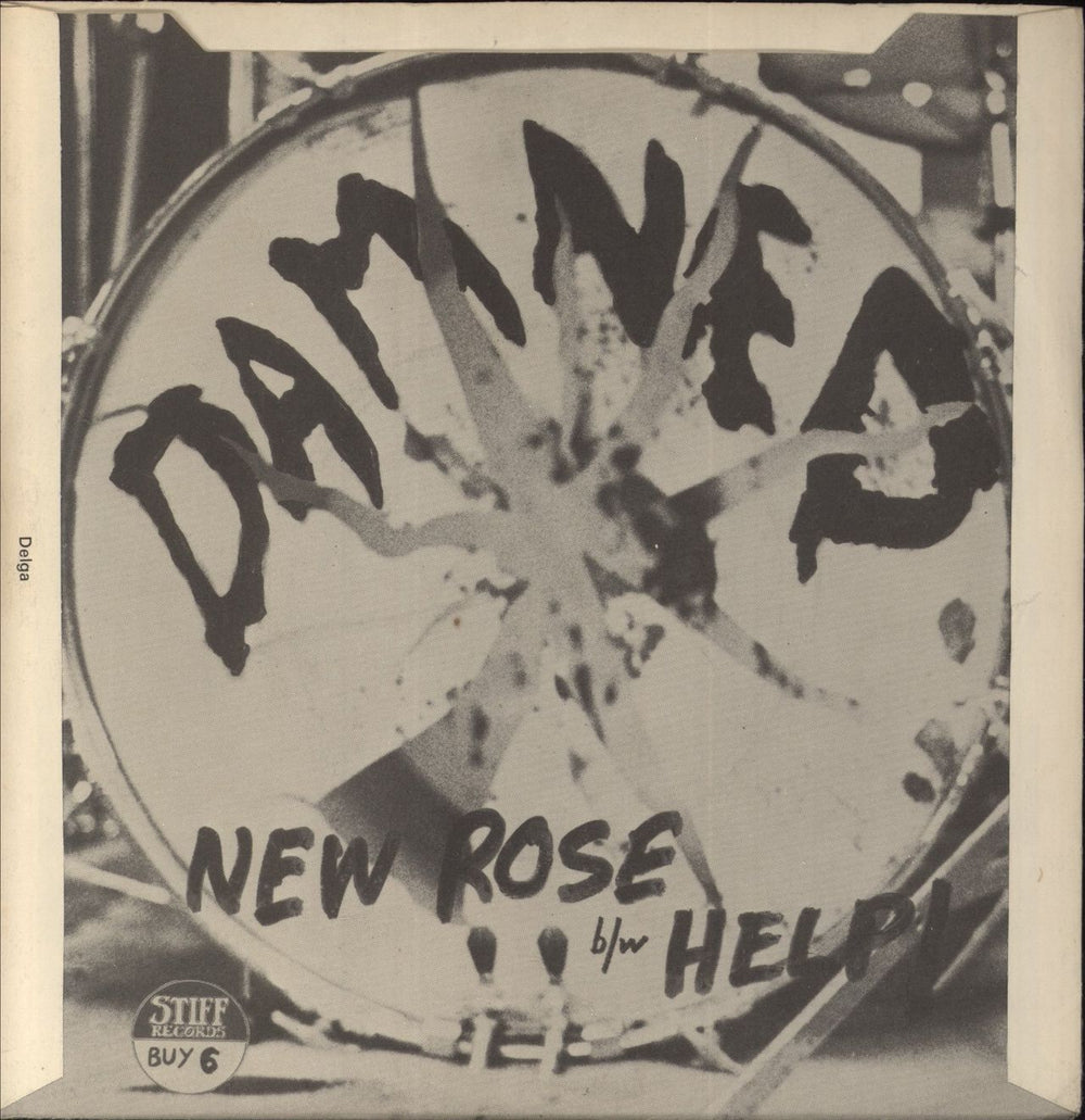 The Damned New Rose - 1st - 4-prong - Street Music Co Credit UK 7" vinyl single (7 inch record / 45)