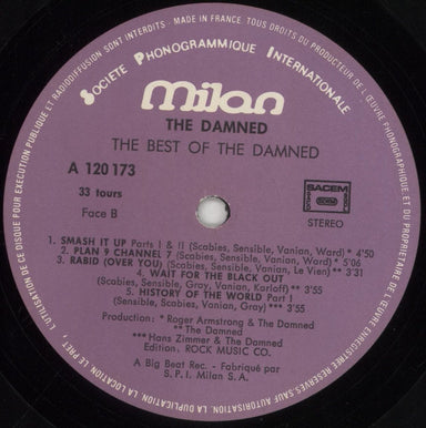 The Damned The Best Of The Damned French vinyl LP album (LP record) DAMLPTH170879