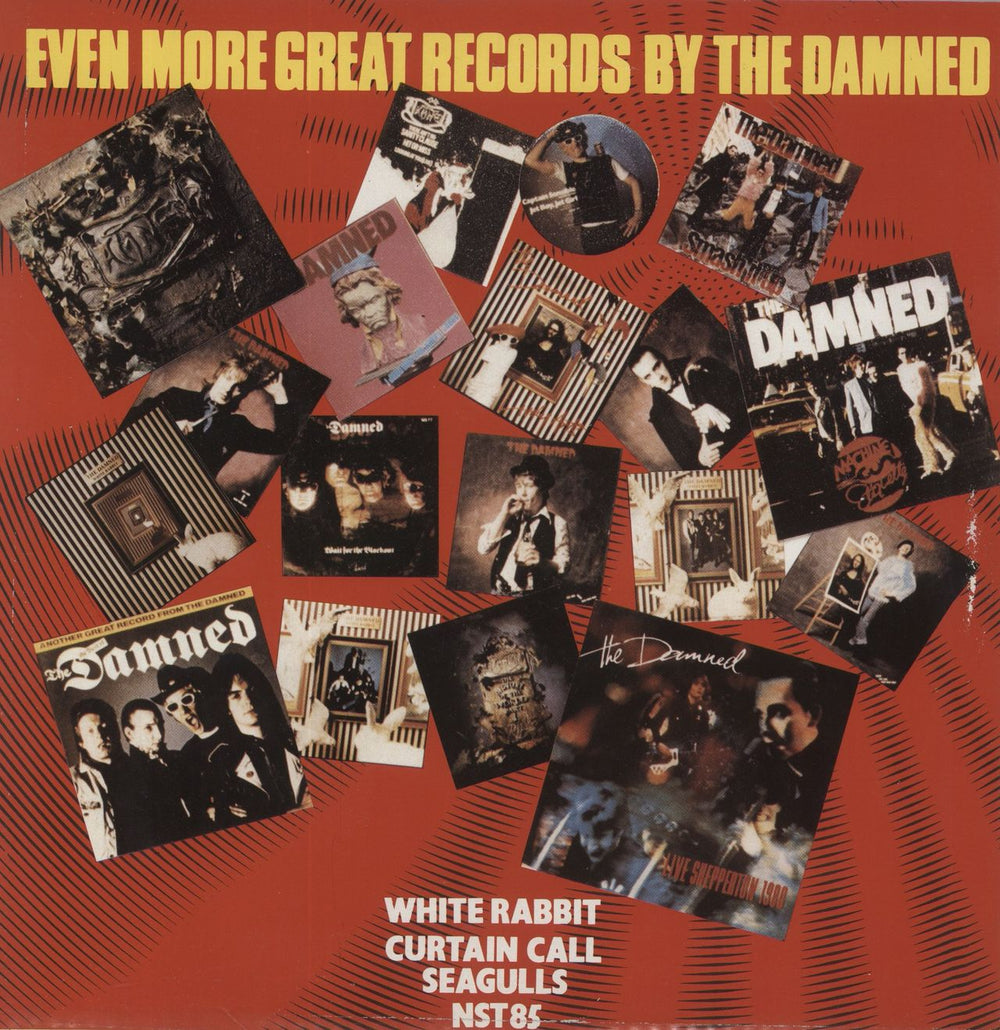 The Damned White Rabbit - Grey labels - misprint UK 12" vinyl single (12 inch record / Maxi-single)