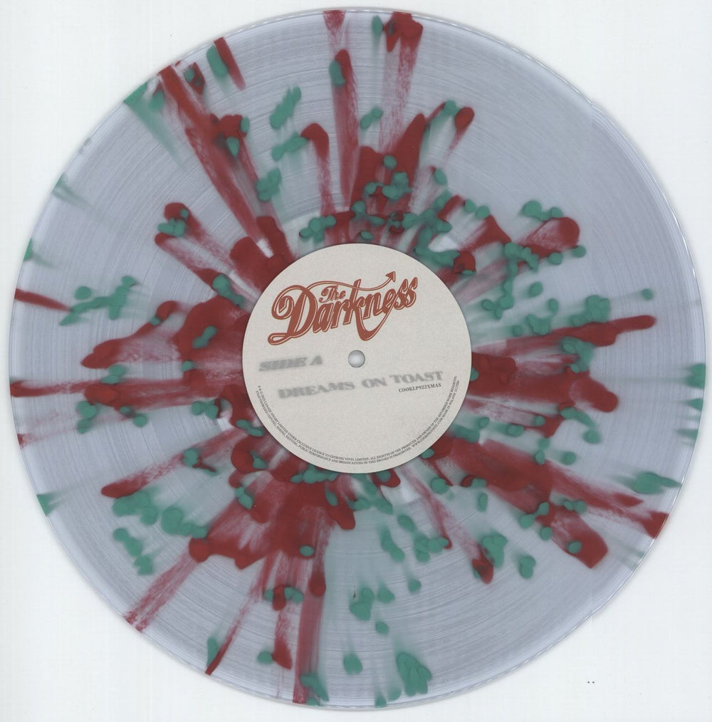 The Darkness Dreams On Toast - Clear With Red & Green Splatter Vinyl UK vinyl LP album (LP record) D/KLPDR871230