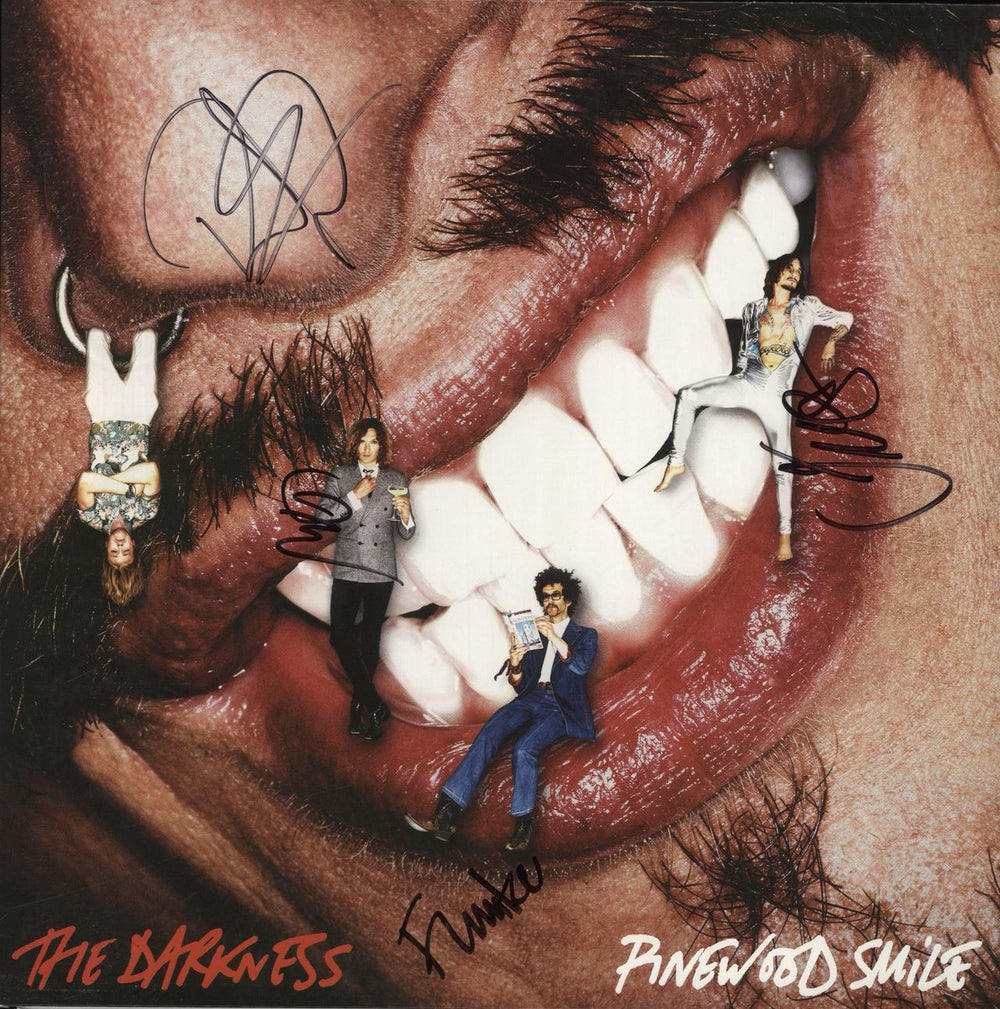 The Darkness Pinewood Smile - Autographed UK vinyl LP album (LP record) COOKLP675