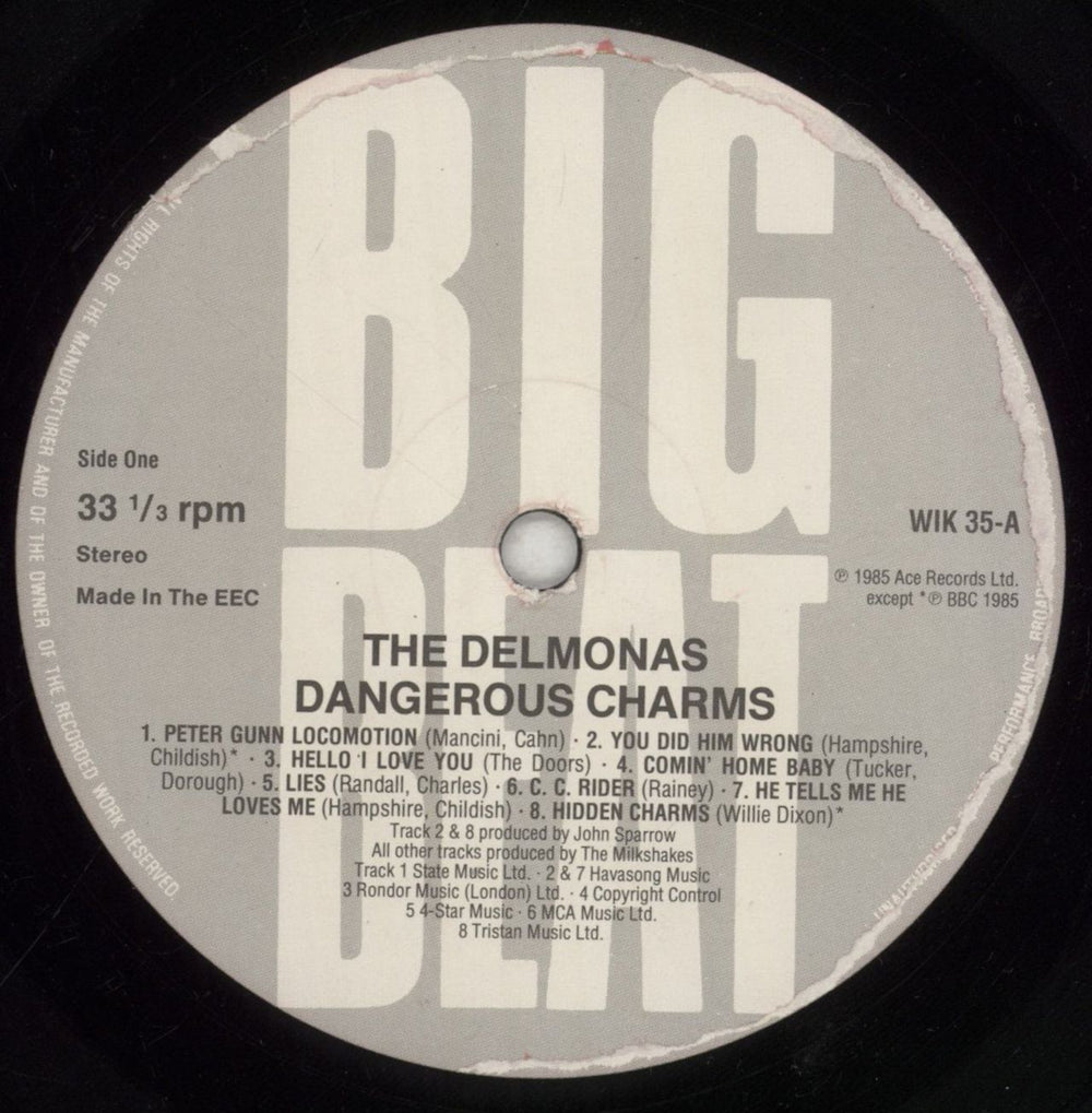 The Delmonas Dangerous Charms UK vinyl LP album (LP record) DE7LPDA856097