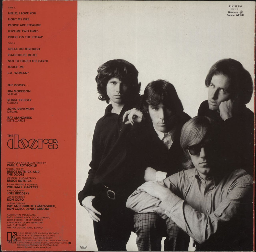 The Doors Greatest Hits German vinyl LP album (LP record) DORLPGR672630