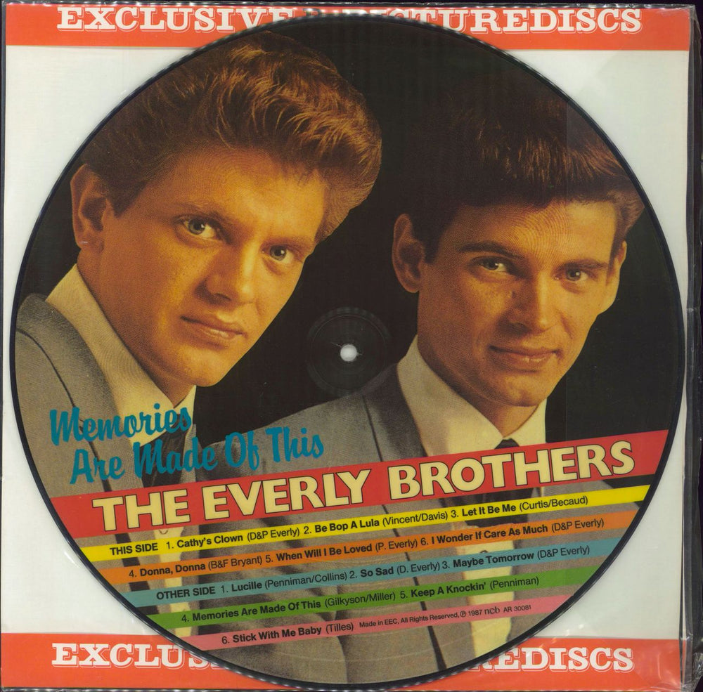 The Everly Brothers Memories Are Made Of This Danish picture disc LP (vinyl picture disc album) AR30081